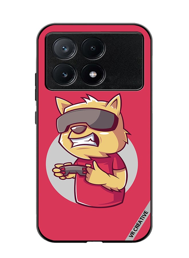 VR CREATIVE Protective Case Cover For Xiaomi Poco X6 Pro Gamer Cat Design Multicolour - Image 1