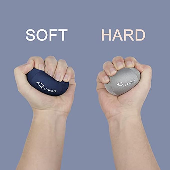Ryaco Pack of 2 Gel Stress Balls for Adults - Anti-Stress Ball with Various Strengths and Sizes - Anti-Stress Balls for Concentration - Motivational Kneading Ball Toy - Anger Ball - Image 2