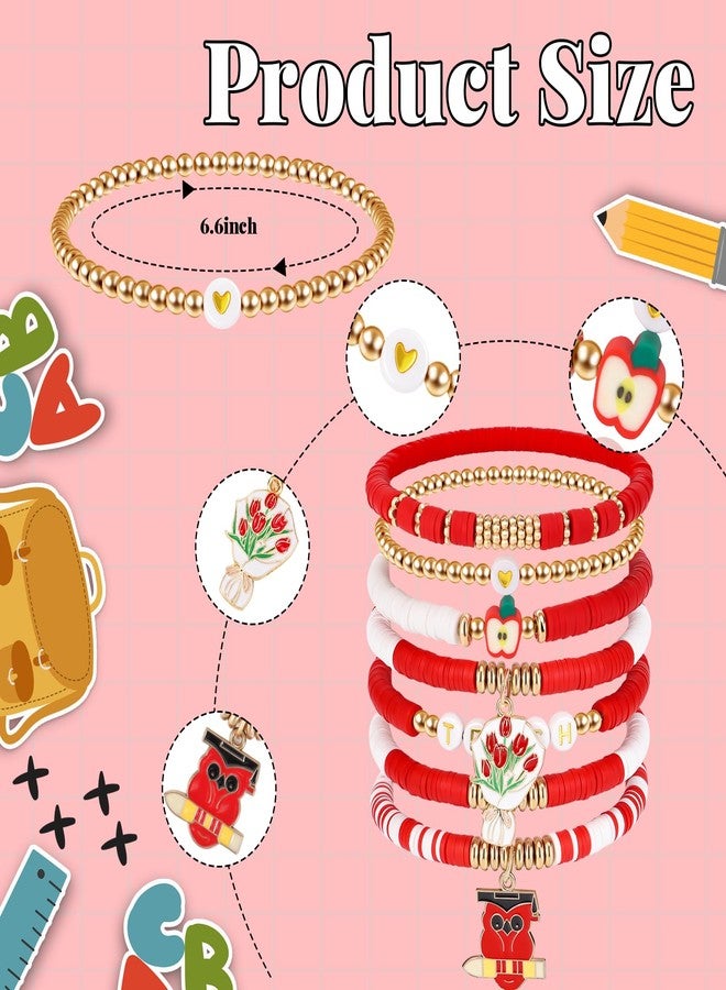 JAPDNK Teacher Bracelets for Women, Teacher Appreciation Gifts, Beaded Bracelets for Teachers, Thank You Gifts for Teachers, Back to School End of Year Birthday Graduation Gifts - Image 5