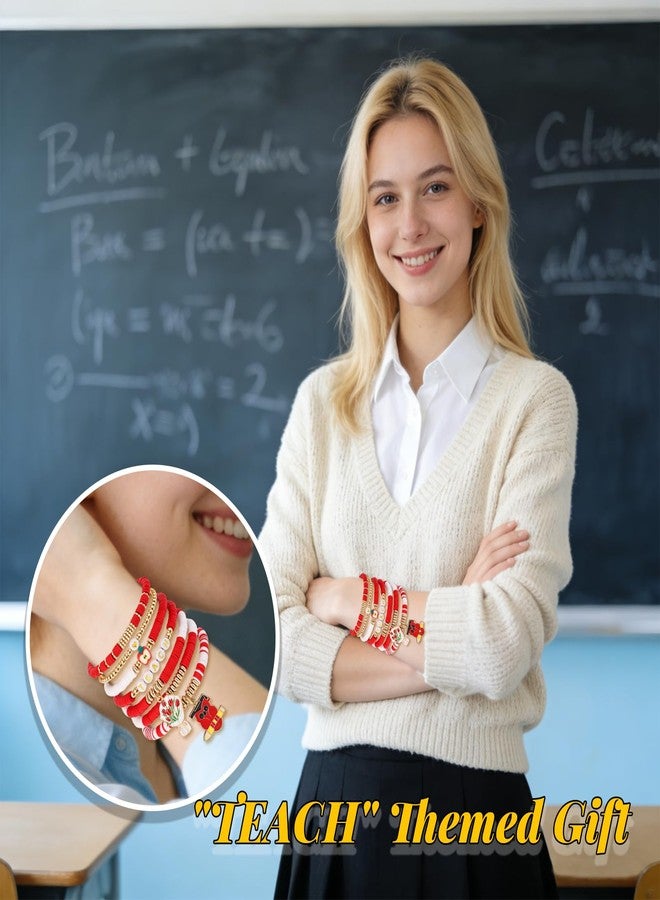 JAPDNK Teacher Bracelets for Women, Teacher Appreciation Gifts, Beaded Bracelets for Teachers, Thank You Gifts for Teachers, Back to School End of Year Birthday Graduation Gifts - Image 4