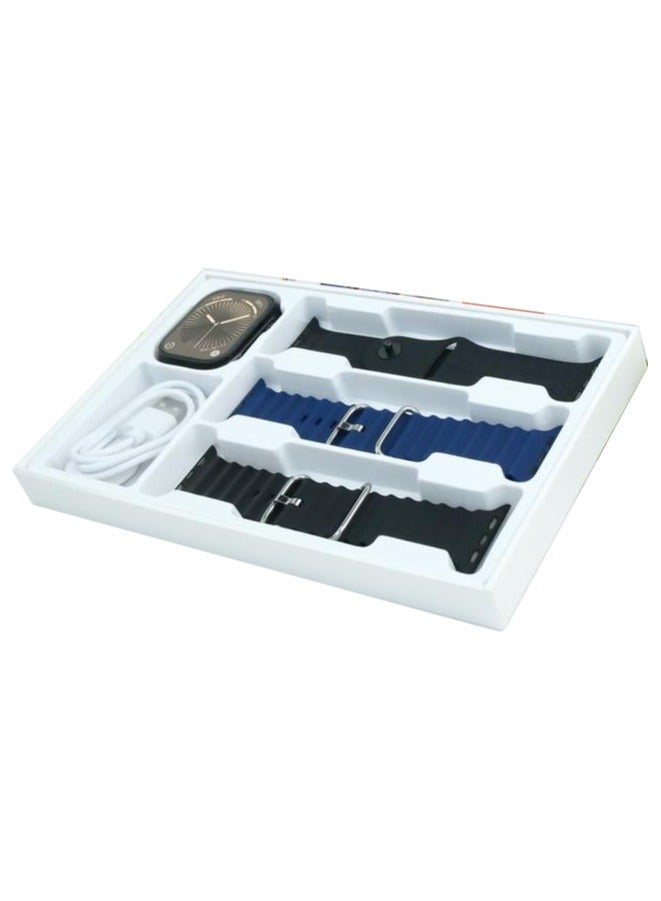 موديو ساعة ذكية موديو ST13 بشاشة كاملة مقاس 2.2 بوصة وفتحة لبطاقة SIM و3 أزواج من الأساور وكابل شحن مصممة للنساء والرجال باللون الأسود - Image 4