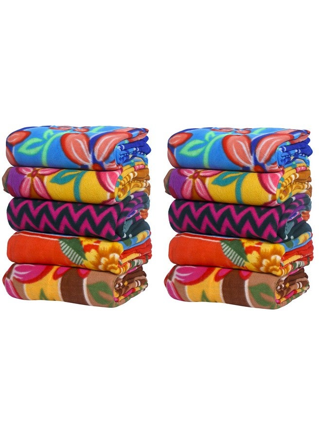 Goyal's ® Single Bec Fleece Blanket Cum Bed Sheet (Multicolour) - Set of 10 - Image 2