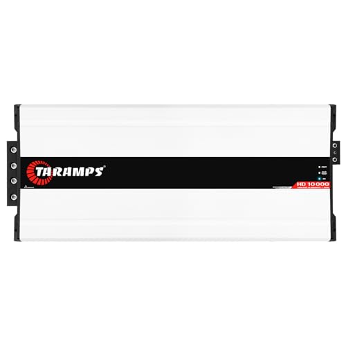 Taramp's Taramps HD 10000 1 Ohm 1 Channel 10162 Watts RMS MAX, Mosfet Amplifier, Monoblock, Crossover, Bass Boost, RCA Input, Class D, Car Audio, Compatible Monitor Level Remote, Great for Subwoofers - Image 1