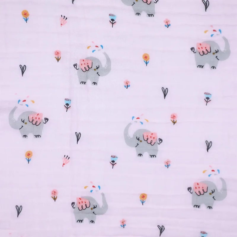 SMILE BABY 100% Organic Cotton 6-Layer Muslin Baby Blanket (100x110 cm) is Super Soft, Breathable, and Gentle on Baby's Skin. Perfect for Comfort, Warmth, and Everyday use. Includes 1 Blanket - Image 4