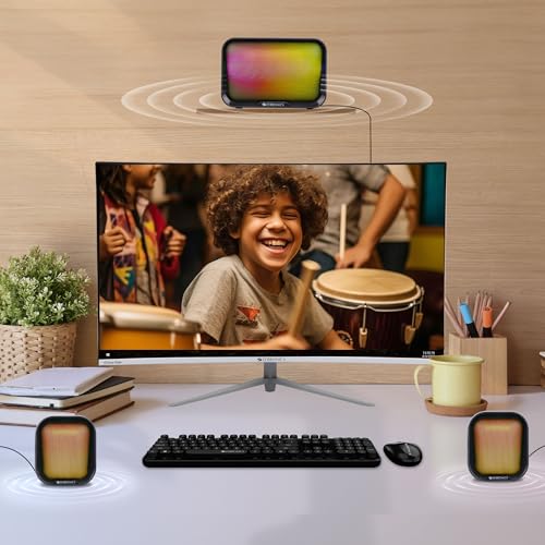 ZEBRONICS Pluto 1-2.1 Channel Desktop Speaker with 15 watts Output, Bluetooth 5.3, 3.5mm Jack Line Input, Inbuilt Volume Control, USB Powered, RGB Lights - Image 5