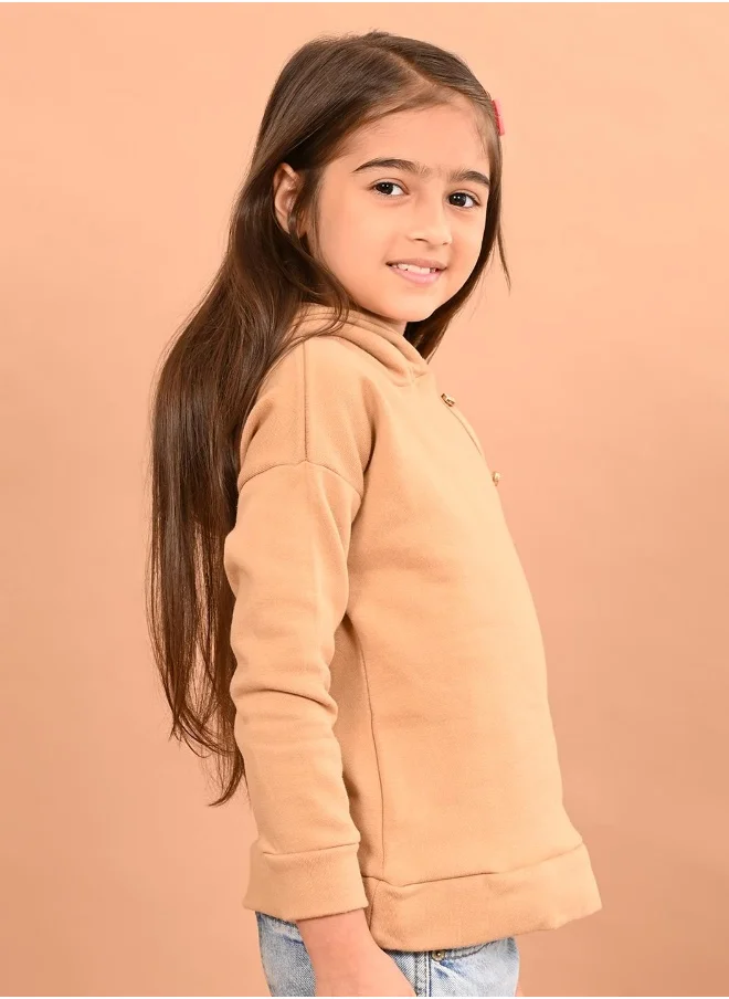 ليلك Girls Full Sleeves Sweatshirt