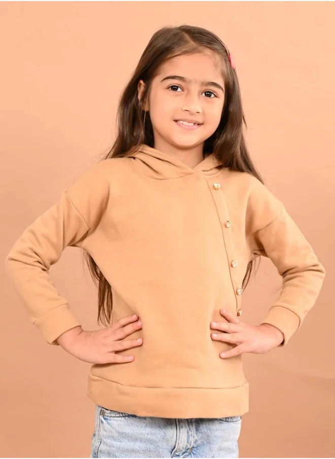 ليلك Girls Full Sleeves Sweatshirt