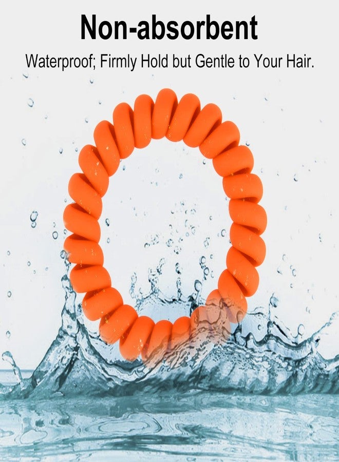 EPARTY ربطات شعر حلزونية من إي بارتي، 10 قطع، ربطات شعر بلاستيكية ملفوفة بدون أثر، حاملات ذيل حصان، إكسسوارات شعر لا تسبب أي ضرر للفتيات والسيدات، ألوان متنوعة - Image 2