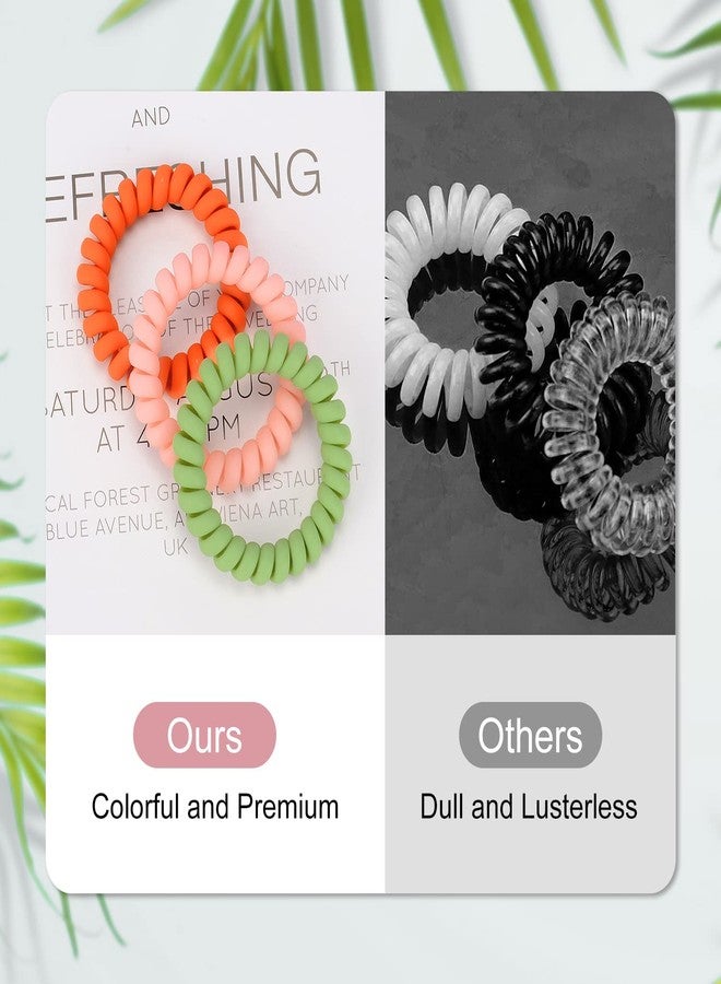 EPARTY ربطات شعر حلزونية من إي بارتي، 10 قطع، ربطات شعر بلاستيكية ملفوفة بدون أثر، حاملات ذيل حصان، إكسسوارات شعر لا تسبب أي ضرر للفتيات والسيدات، ألوان متنوعة - Image 3