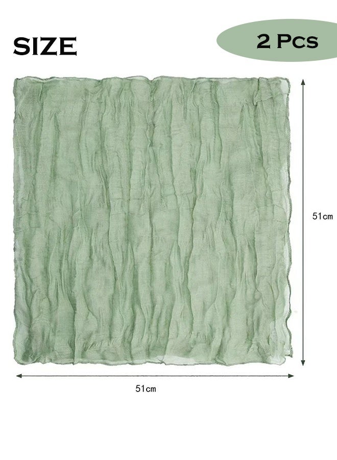 2 Pcs Translucent Napkin Tablecloth for Wedding Reception Bridal Shower Party Decoration Napkin 51CM  - Image 2