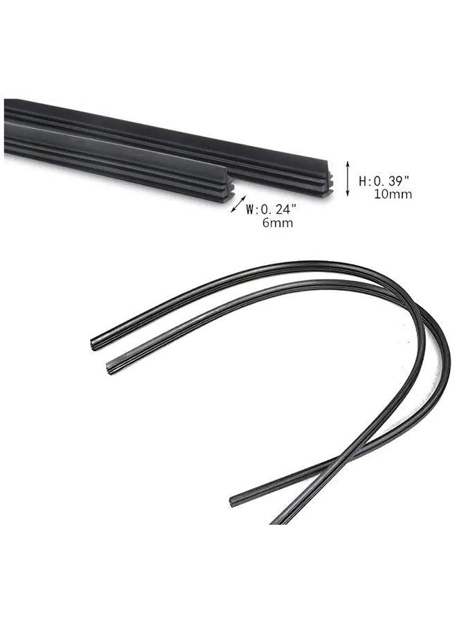 Topleo 4Pcs Car Wiper Blade Replacement Strip, 80cm Universal Fit Rubber Windshield Wipers,  Frameless DIY Adjustable Wiper Refills, Durable Silicone Windscreen Blades for Most Cars, Trucks, Bus - Image 4