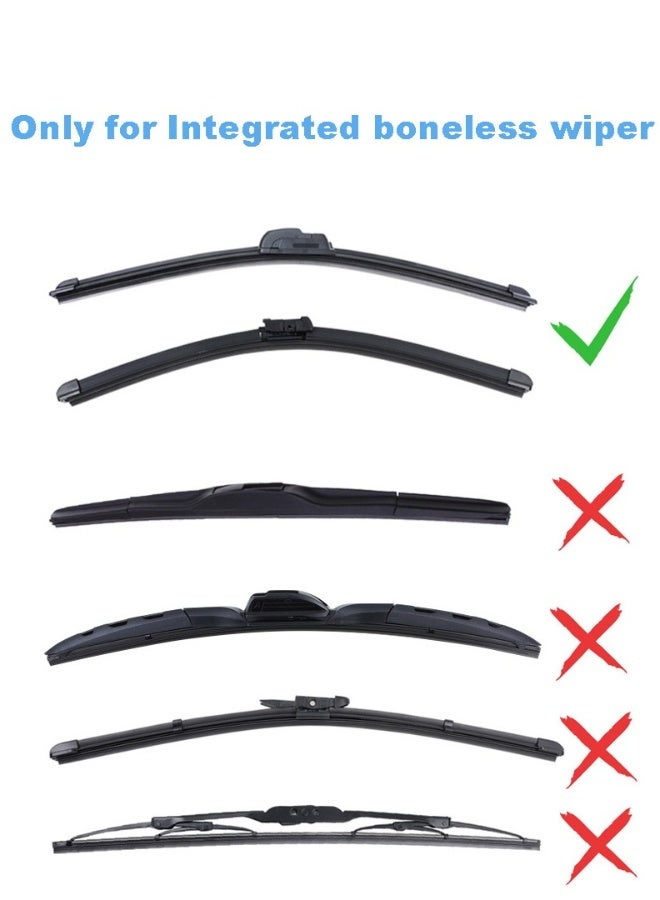 Topleo 4Pcs Car Wiper Blade Replacement Strip, 80cm Universal Fit Rubber Windshield Wipers,  Frameless DIY Adjustable Wiper Refills, Durable Silicone Windscreen Blades for Most Cars, Trucks, Bus - Image 2