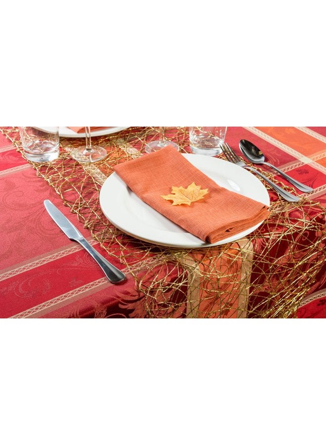 Dii Woven Paper Decorative Metallic Table Runner For Holidays, Parties, And Everyday Décor (14X72") Gold - Image 4