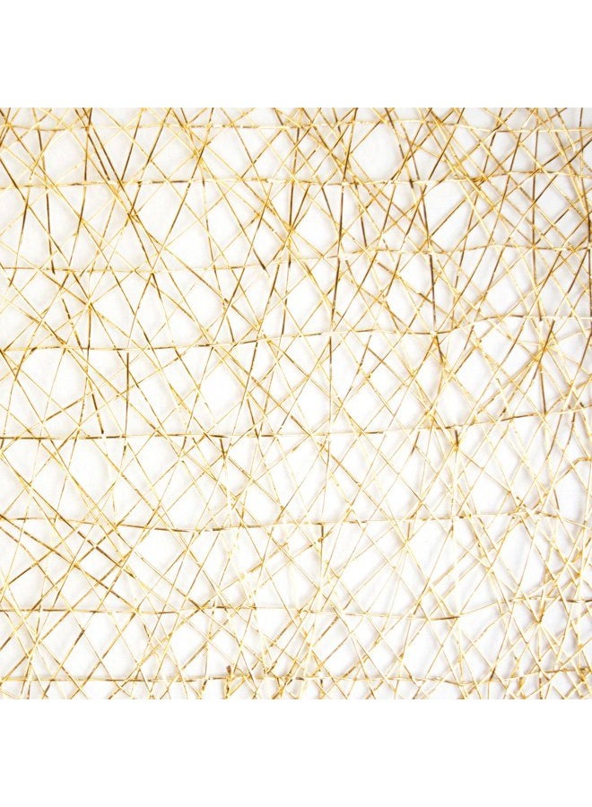 Dii Woven Paper Decorative Metallic Table Runner For Holidays, Parties, And Everyday Décor (14X72") Gold - Image 2