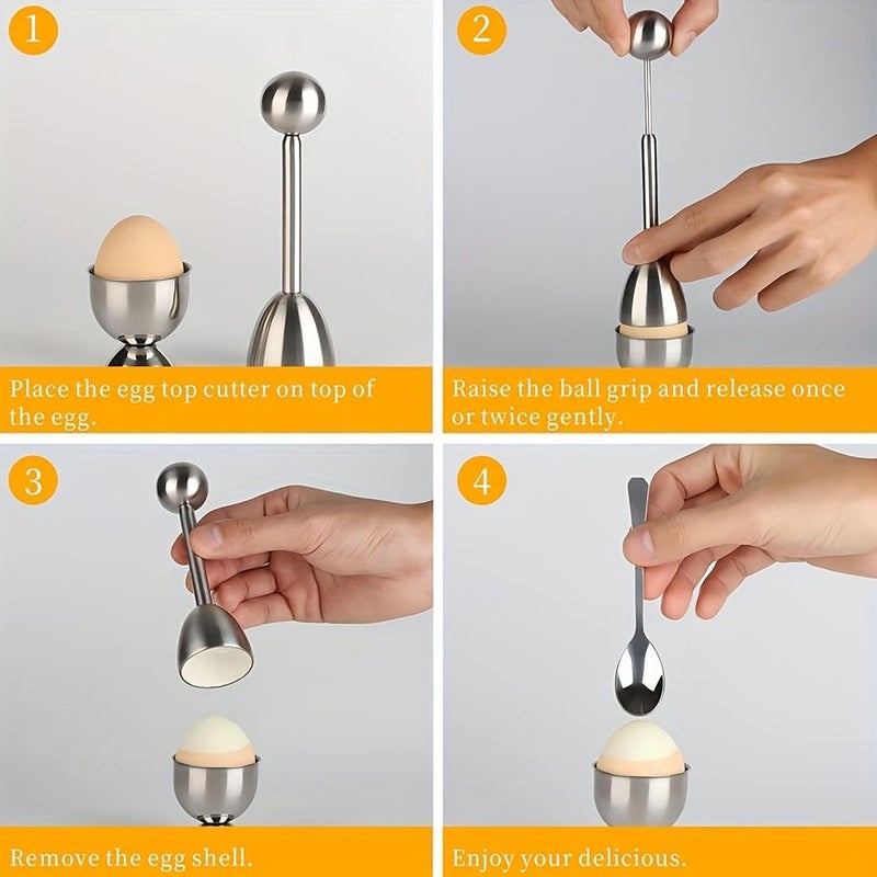 5/9Pcs European Egg Cup Set For Soft Boiled Egg Tool 9 Piece - Image 3