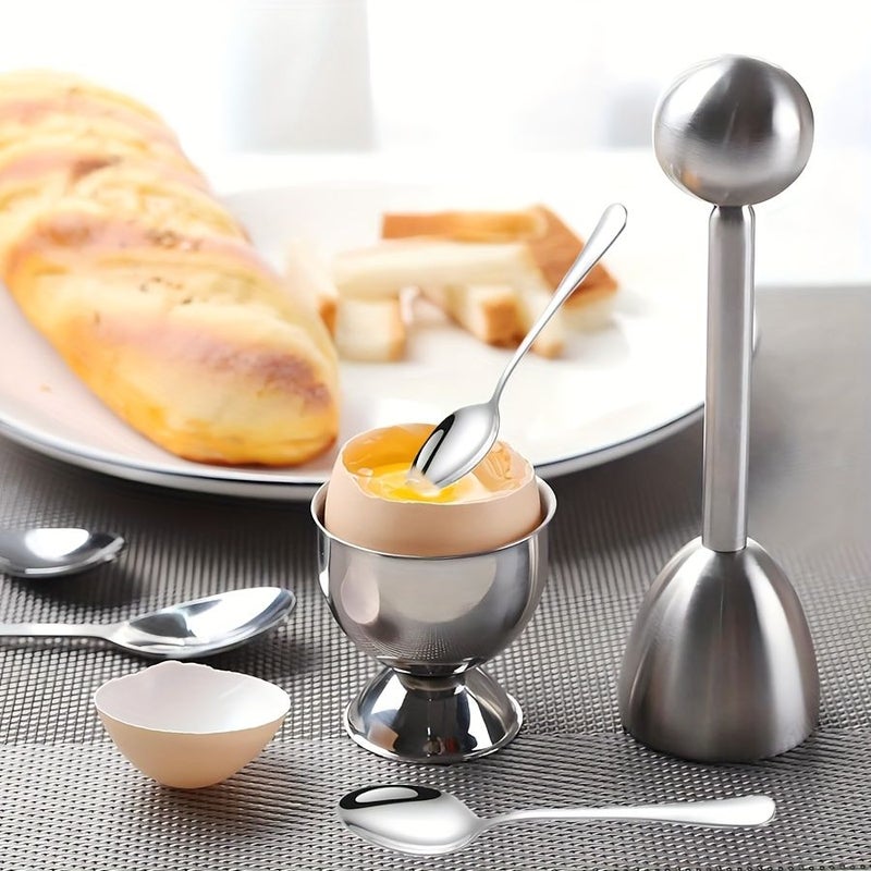 5/9Pcs European Egg Cup Set For Soft Boiled Egg Tool 9 Piece - Image 5