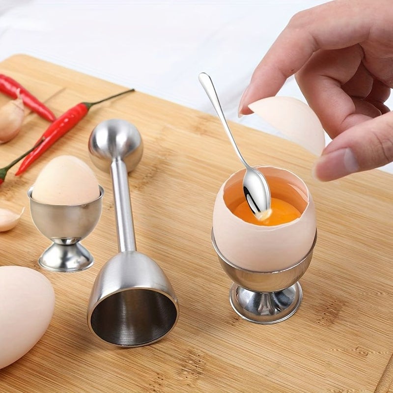 5/9Pcs European Egg Cup Set For Soft Boiled Egg Tool 9 Piece - Image 1