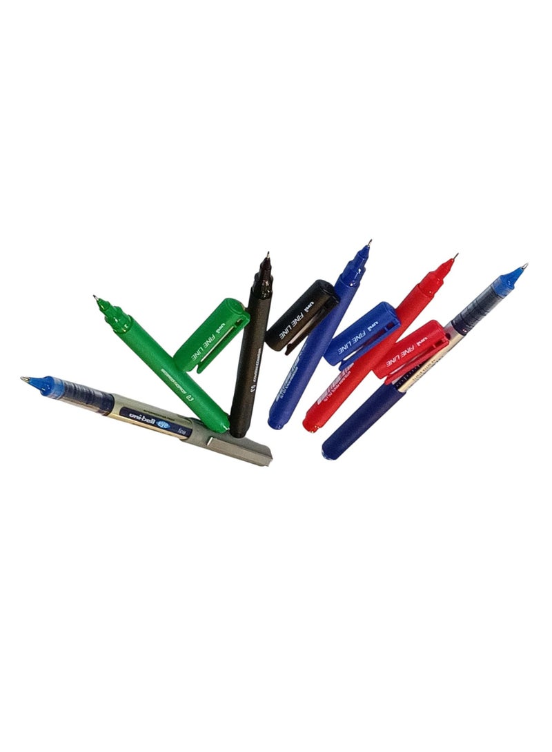 يوني بول مجموعة أقلام حبر سائل من 6 قطع متعدد الألوان - Image 2