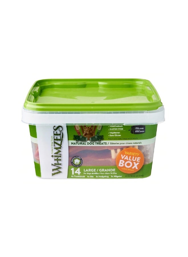 Whimzees Variety Value Box Large Dog Treats - 14 pcs