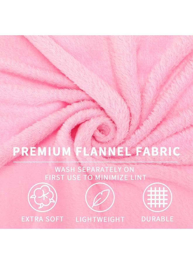 SmoothNovelty SmoothNovelty 6 Pcs Fleece Sleepover Blankets for Girls Soft Fuzzy Throw Blanket Bulk Warm Flannel for Spa Slumber Movie Night Wedding(Pink,40 x 60 Inch)  - Image 3