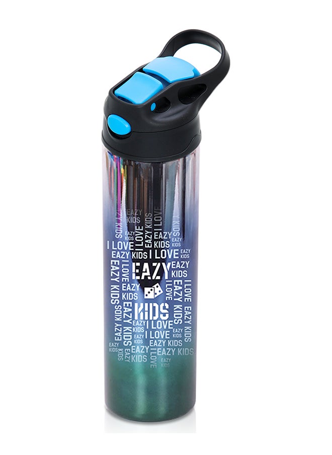 Eazy Kids علبة غداء بينتو من الفولاذ بثلاثة أقسام من إيزي كيدز مع زجاجة مياه من الفولاذ المقاوم للصدأ سعة 530 مل - أزرق  - Image 3