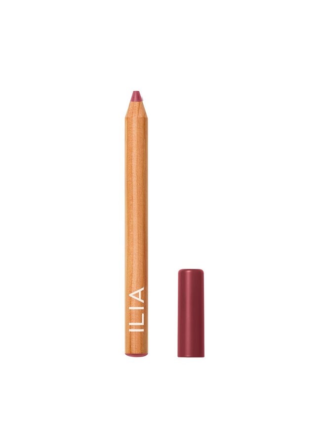 ILIA - Lip Sketch Hydrating Crayon | Non-Toxic, Cruelty-Free, Hyaluronic Acid, Hydrating + Long Lasting, Crease-Resistant, Demi-Matte (Rhyme) 