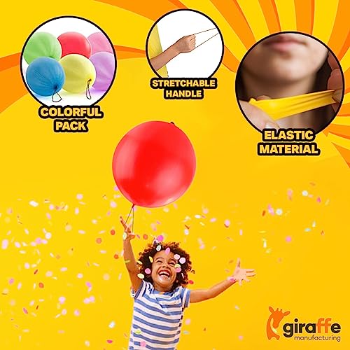 Giraffe Manufacturing Giraffe 18 Inch Large Thick Latex Neon Rubber Punch Balloons for Kids 30 Pack Bulk - Balloons Party Favors 8-12 Outdoor Strong Party Baloons - Stocking Stuffers for Kids - Image 3