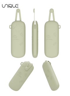 Unique Silicone Storage Bag, portable eyeglass pouch - Makeup brush bag - Waterproof and durable - With lanyard - Travel essentials organizer - Green  - Image 4