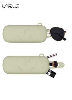 Unique Silicone Storage Bag, portable eyeglass pouch - Makeup brush bag - Waterproof and durable - With lanyard - Travel essentials organizer - Green  - Image 3