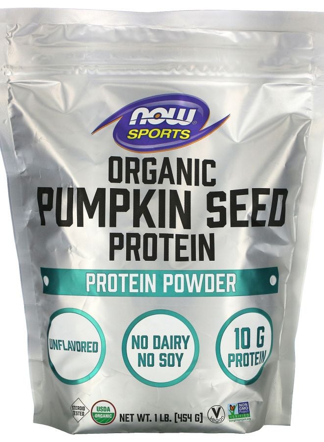 now Sports Organic Pumpkin Seed Protein Powder  Unflavored 1 lb (454 g)