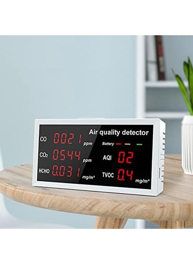 كاشف جودة الهواء متعدد الوظائف لمراقبة الفورمالديهايد (HCHO) والمركبات العضوية المتطايرة (TVOC) وأول أكسيد الكربون (CO) وثاني أكسيد الكربون (CO2) - Image 4