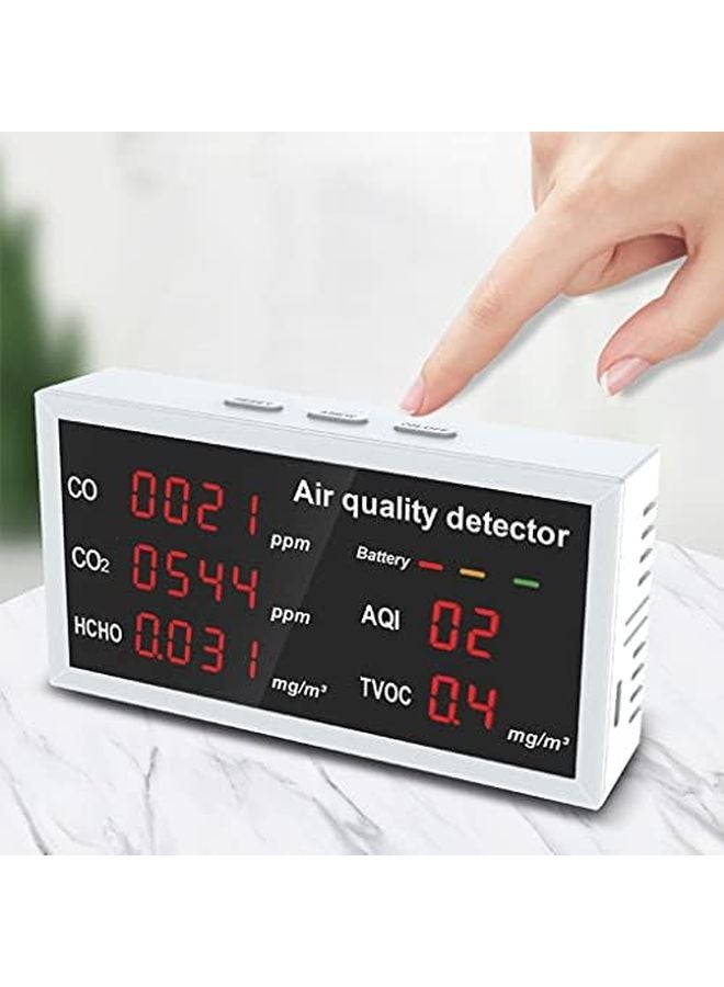 كاشف جودة الهواء متعدد الوظائف لمراقبة الفورمالديهايد (HCHO) والمركبات العضوية المتطايرة (TVOC) وأول أكسيد الكربون (CO) وثاني أكسيد الكربون (CO2) - Image 5