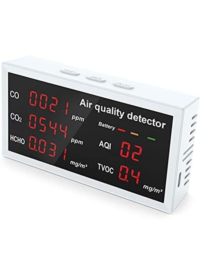 كاشف جودة الهواء متعدد الوظائف لمراقبة الفورمالديهايد (HCHO) والمركبات العضوية المتطايرة (TVOC) وأول أكسيد الكربون (CO) وثاني أكسيد الكربون (CO2) - Image 1