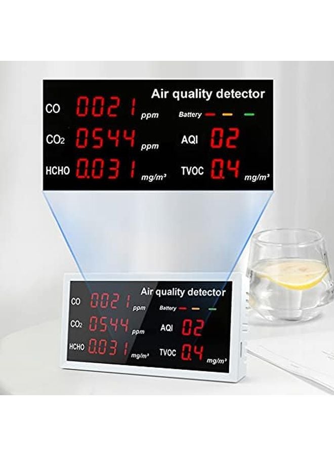 كاشف جودة الهواء متعدد الوظائف لمراقبة الفورمالديهايد (HCHO) والمركبات العضوية المتطايرة (TVOC) وأول أكسيد الكربون (CO) وثاني أكسيد الكربون (CO2) - Image 3