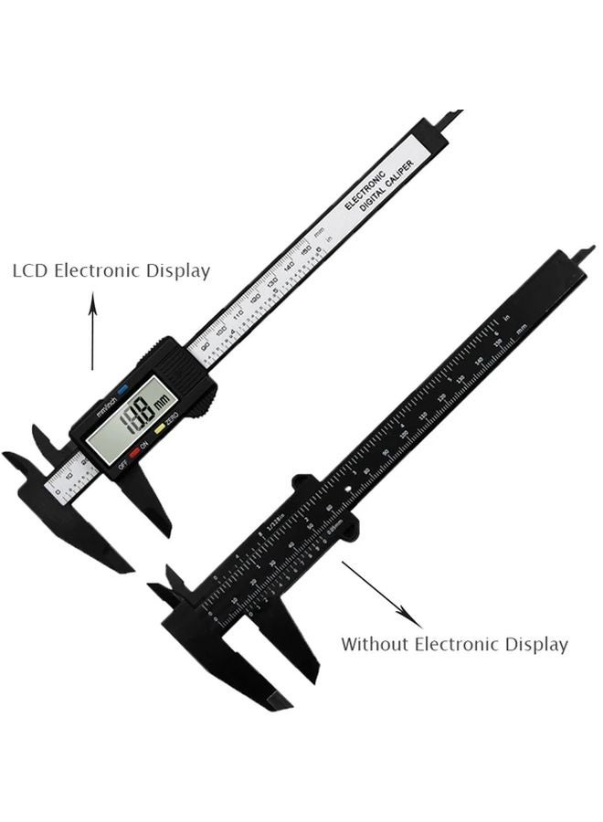 Digital Caliper 150mm With LCD Black Precision Measuring Tool - Image 5