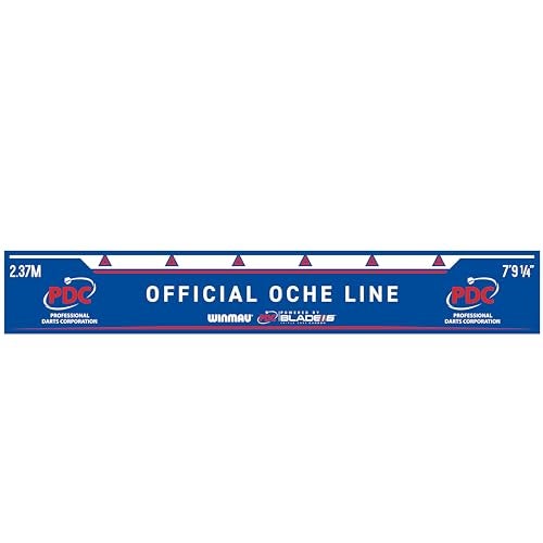 Winmau PDC Oche Line High Visibility Throw Line Marker Sticks to All Hard Surfaces Suitable for Steel Tip and Soft Tip Darts Professional Darts Accessories - Image 1