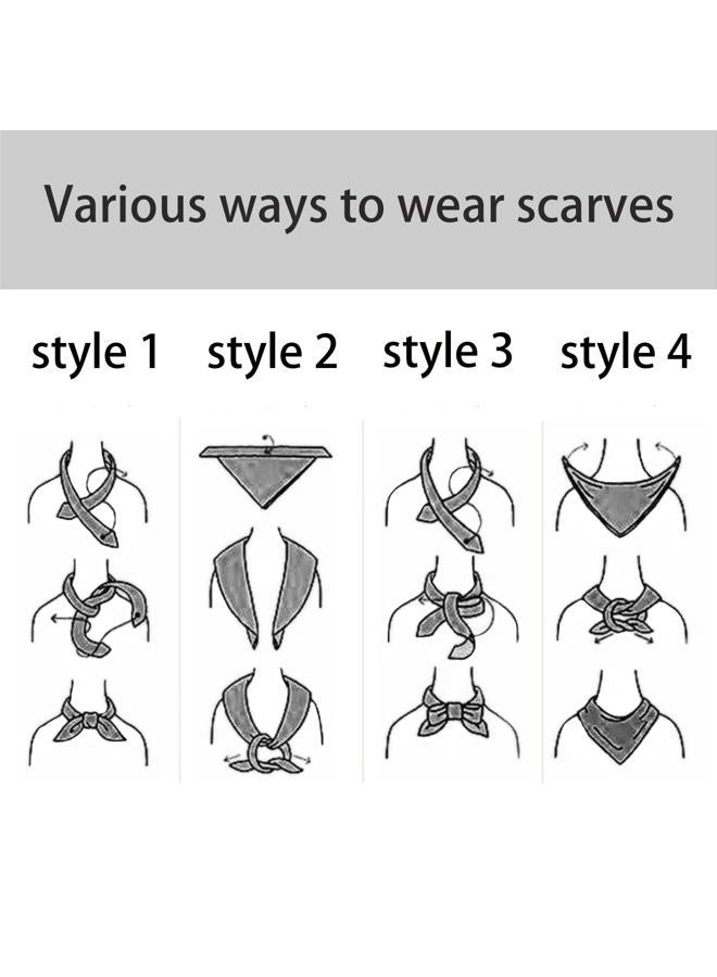 CYian Square Scarf for Men Silk Feel Neck Scarf Satin Bandana Neckerchief Head Scarves Fashion Gifts for Men Formal Casual Business, Green Brown, 70*70CM - Image 5