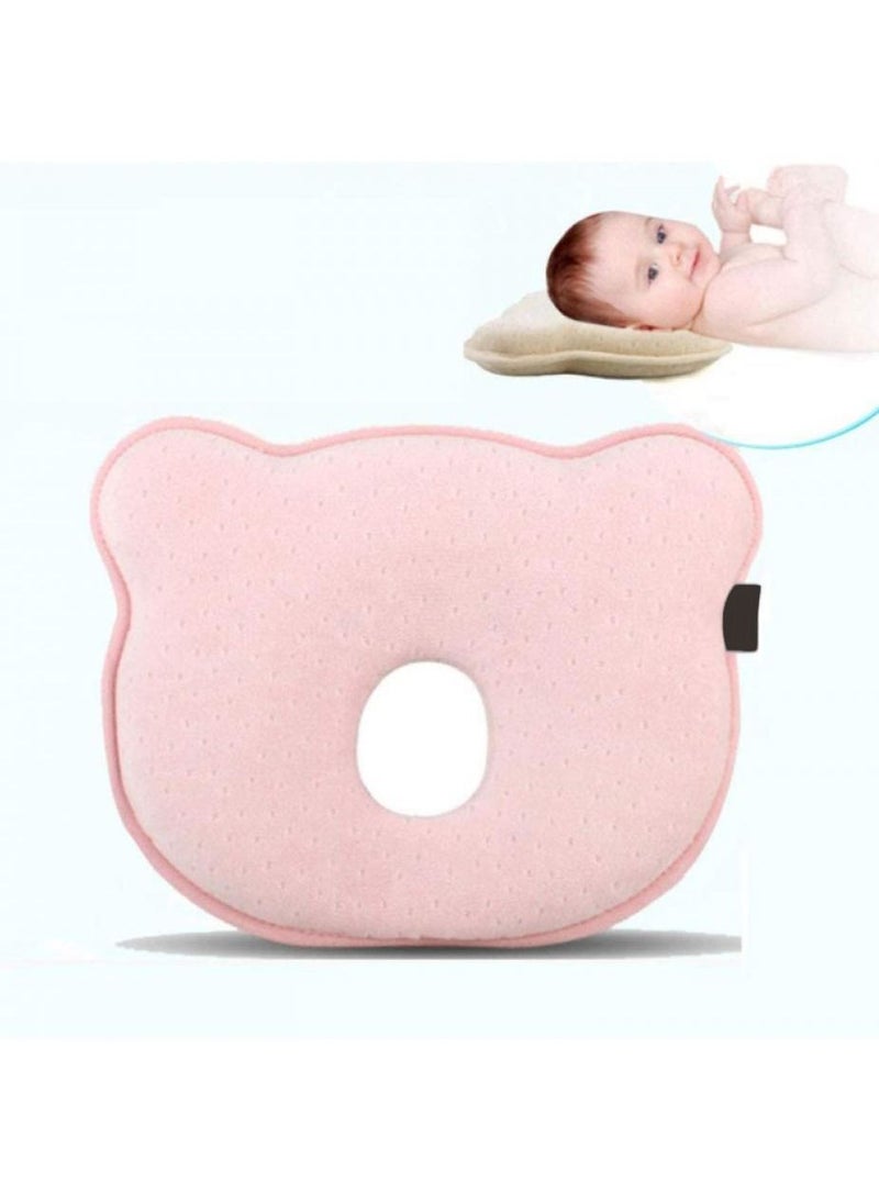 Alissa - Newborn Baby Pillow Head Shaping Pillow Prevent Flat Head Memory Foam For Age 0-1 Pink - Image 1