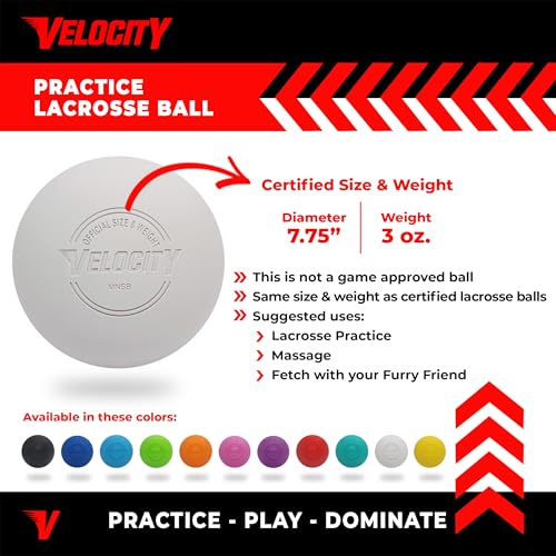 Velocity Practice Lacrosse Balls - 1, 2, 3, 6, 12, 18, 24, 36, 60 and 120 Packs - Official Size and Weight - White - Image 2
