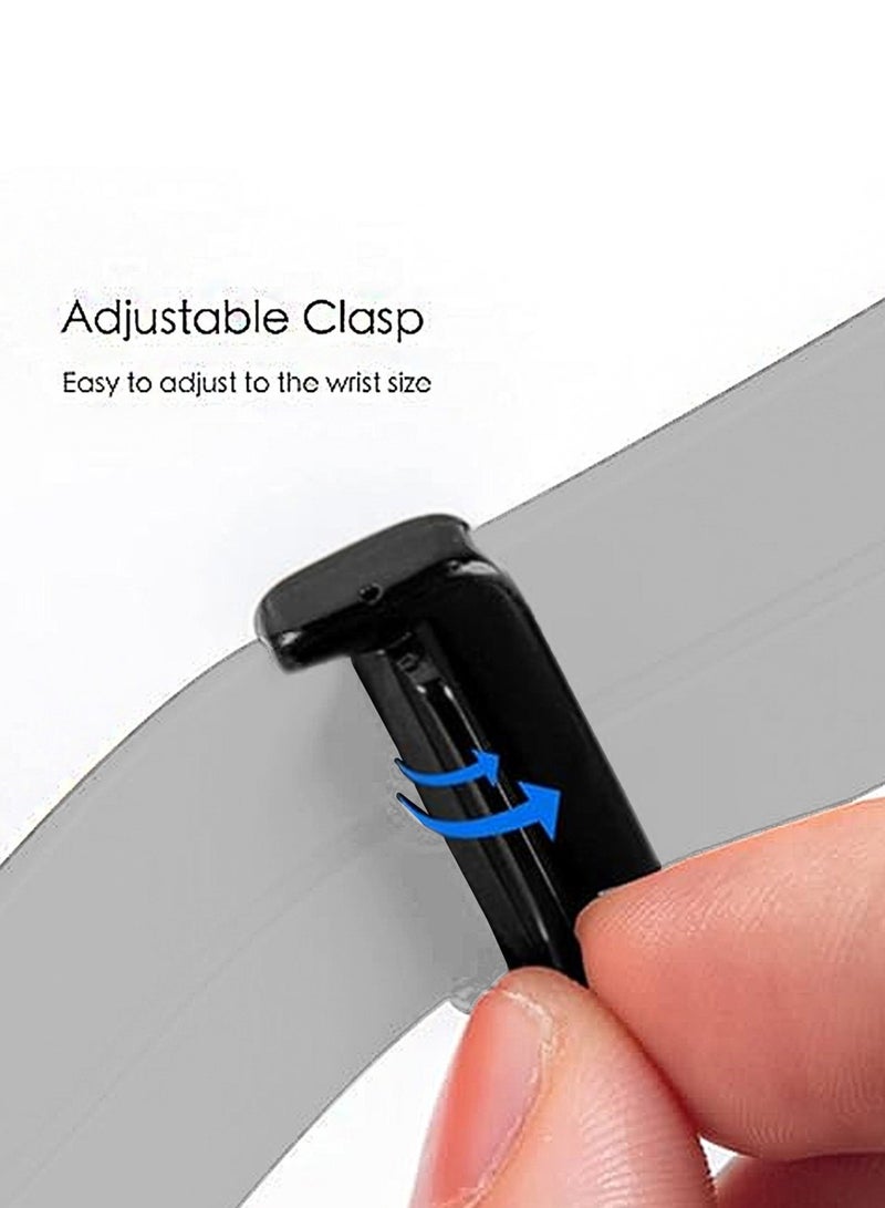 Spigen Stylish Magnetic Folding Buckle Clasp Watch Band for Apple Watch 42mm 44mm 45mm 49mm Compatible with - Series Ultra 2, 1, and Series 9, 8,7,6,5,4,SE,3,2,1 Silicone Leather – Grey - Image 5