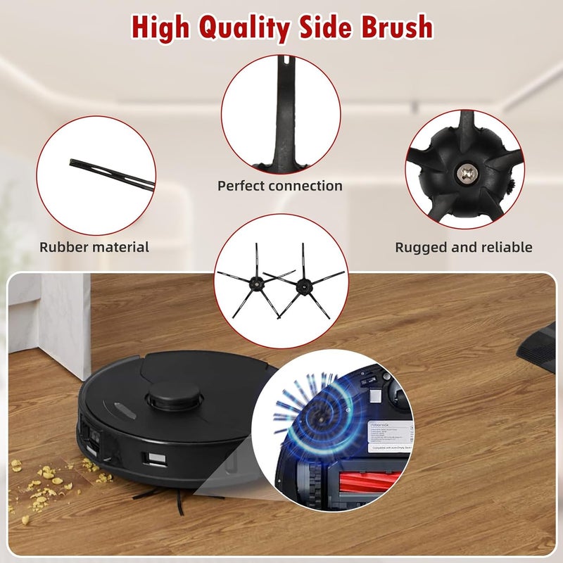 AnDongo 24 Pack Replacement Parts for Roborock S7 MaxV Ultra/S7 Pro Ultra Vacuum | 1 Main Brush, 1 Self-Cleaning Brush, 4 HEPA Filters, 4 Mop Pads, 6 Side Brushes, 6 Dust Bags, 1 Cleaning Brush, 1 Screwdriver - Image 5