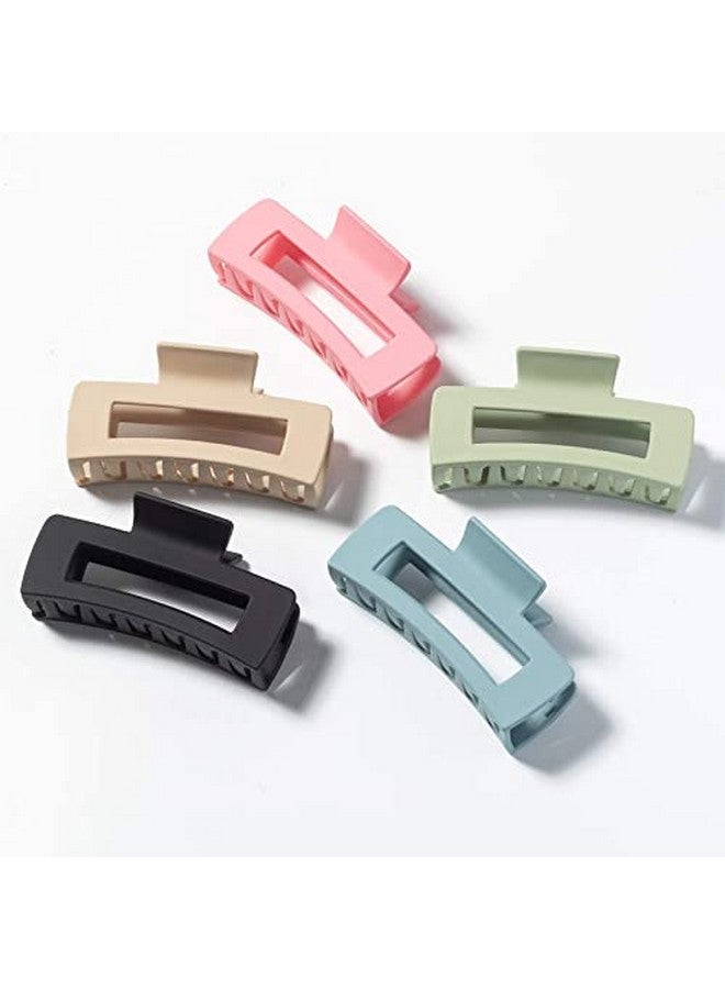 Belicia Women's Thick Rectangle Claw Clip,6 Color Hair Jumbo Claw Clips,strong Hold Matte Hair Claw Clips,fashion Hair Styling Accessories for Women Girls - Image 4
