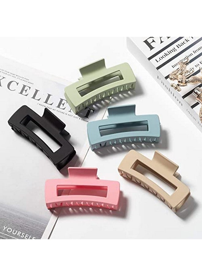 Belicia Women's Thick Rectangle Claw Clip,6 Color Hair Jumbo Claw Clips,strong Hold Matte Hair Claw Clips,fashion Hair Styling Accessories for Women Girls - Image 5