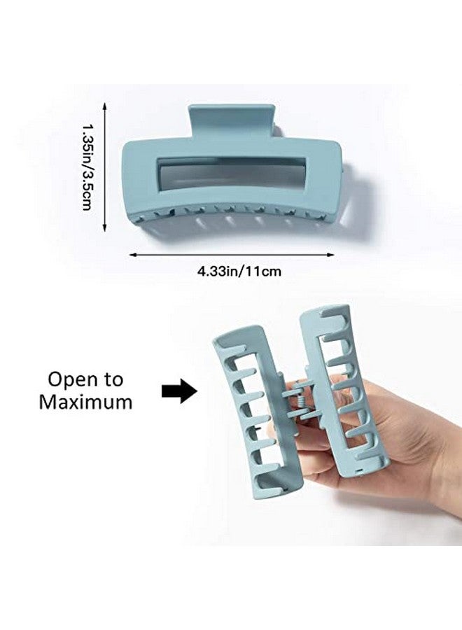 Belicia Women's Thick Rectangle Claw Clip,6 Color Hair Jumbo Claw Clips,strong Hold Matte Hair Claw Clips,fashion Hair Styling Accessories for Women Girls - Image 2