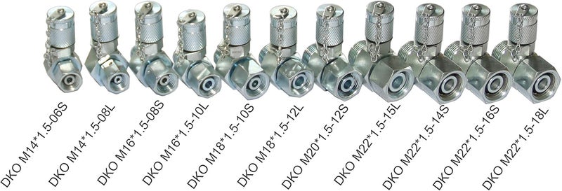 XZT DKO Metric 11 Pack Hydraulic Swivel Run teeshydrulic tee ConnectorTester Coupling Set for Hydraulic System Excavator Construction Machinery - Image 2