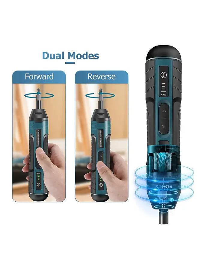 12pcs Cordless Electric Screwdriver With LED Light 4 Adjustable Torque Compact Repair Tool For Home Furniture Appliances - Image 5