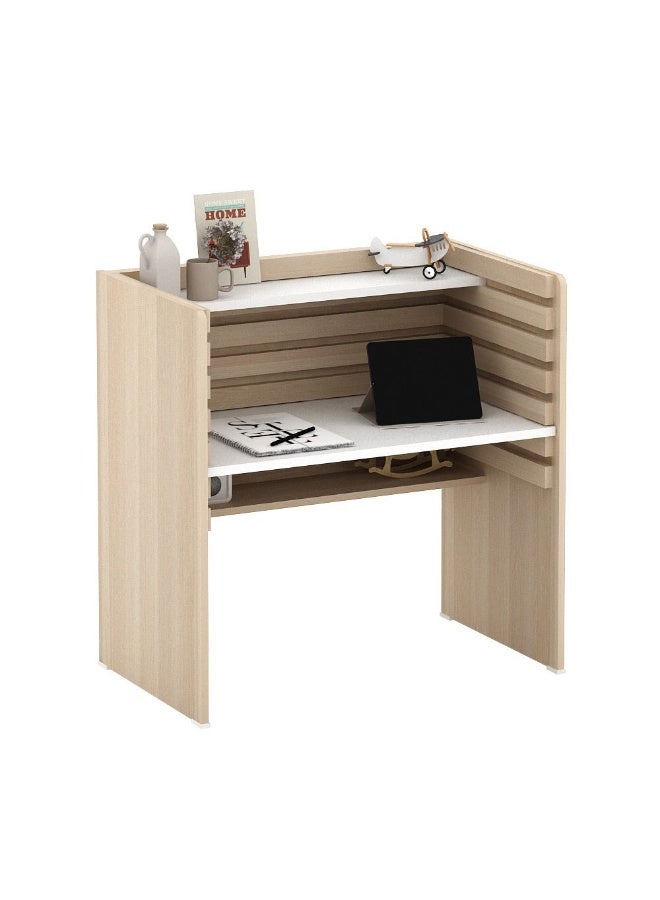 DANUBE HOME Guyana Study Desk With Adjustable Table Shelves | Computer Table I Office Desk Workstation | Modern PC Laptop Gaming Table | Wooden Study Table For Home Office L80xW48xH80cm -Oak  - Image 3