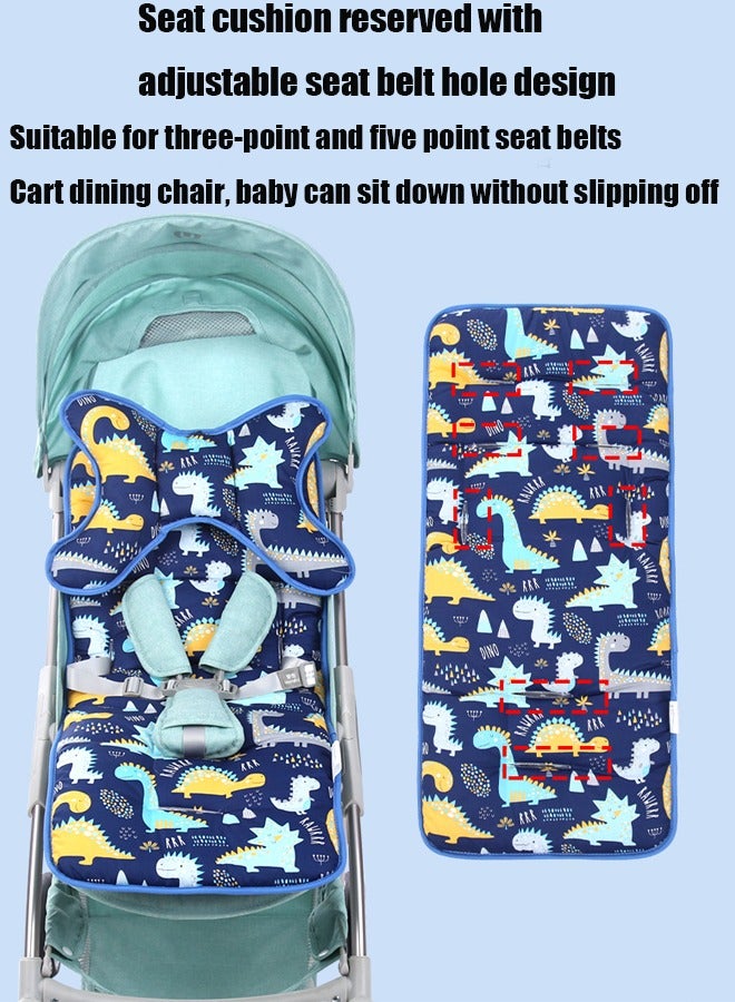 Aissiora Baby Seat Pad Soft and Breathable Stroller Liner Reversible Cotton Newborn Cushion Pad Universal for Baby Carrier Pram Non Slip Thick Padding  - Image 4