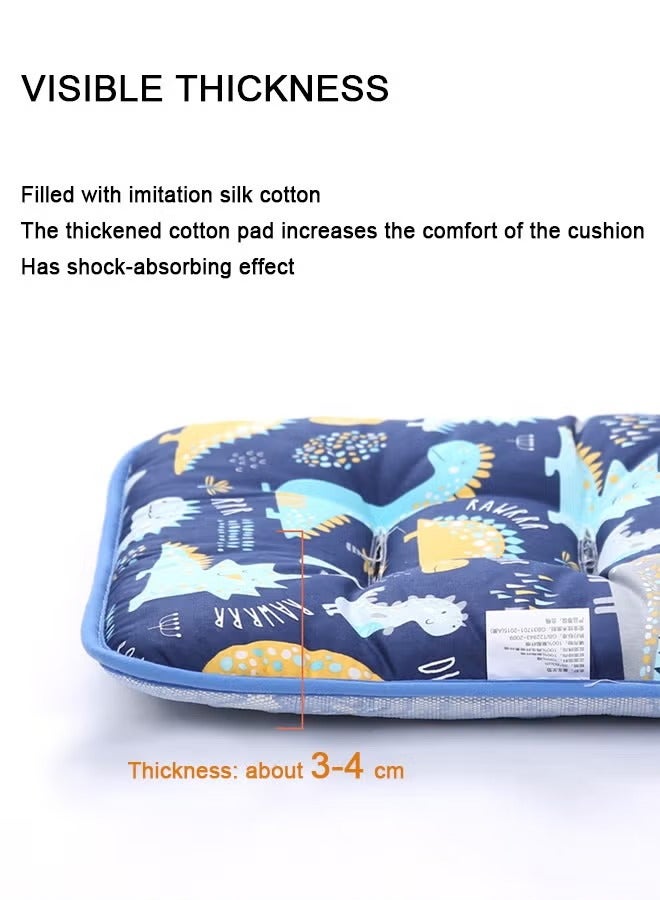 Aissiora Baby Seat Pad Soft and Breathable Stroller Liner Reversible Cotton Newborn Cushion Pad Universal for Baby Carrier Pram Non Slip Thick Padding  - Image 5
