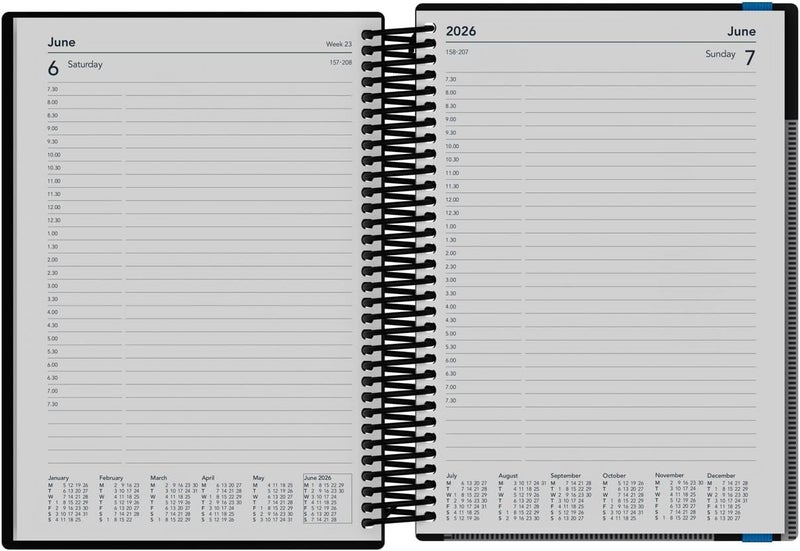 Collins - Delta - 2026 12 Month Calendar Year Planner, Day-To-Page with 1/2 Hourly Appointments Diary, A5 Wiro Bound Cover - Orange (FP51.44-26) - Image 3